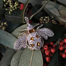 Load image into Gallery viewer, Classic bee hanging ornament, amber