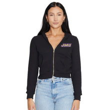 Load image into Gallery viewer, JMU Waffle Knit Zip Up Hoodie