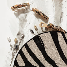 Load image into Gallery viewer, Zebra placecard holders, set of two