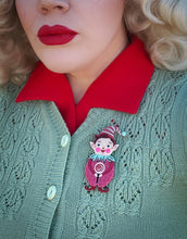 Load image into Gallery viewer, PINK North Pole Apprentice Brooch Johanna Parker x Lipstick &amp; Chrome