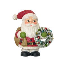 Load image into Gallery viewer, Jolly Fat Santa with Wreath by Bethany Lowe Designs