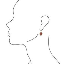 Load image into Gallery viewer, Julia Faceted Red Raspberry Quartz and Golden Drop Earrings