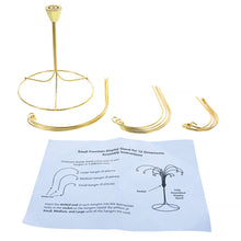 Load image into Gallery viewer, 12-Arm Spiral Fountain Brass Gold Metal Ornament Stand Display 11.5 Inches (Taiwan)