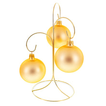 Load image into Gallery viewer, 3-Arm 3-Tier Gold Brass Metal Ornament Stand Display 10.75 Inches (Taiwan)