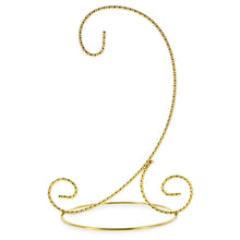 Load image into Gallery viewer, Twisted Wire Gold Metal Ornament Stand Display 7.2 Inches (Taiwan)