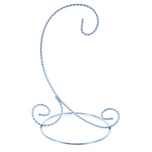 Load image into Gallery viewer, Twisted Wire Silver Metal Ornament Stand Display 7.2 Inches (Taiwan)