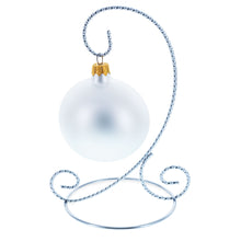 Load image into Gallery viewer, Twisted Wire Silver Metal Ornament Stand Display 7.2 Inches (Taiwan)