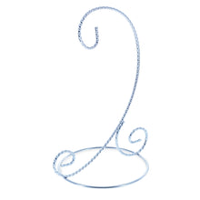 Load image into Gallery viewer, Twisted Wire Silver Metal Ornament Stand Display 7.2 Inches (Taiwan)