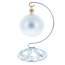 Load image into Gallery viewer, Curved Silver Wire Swirl Base Ornament Stand Display 7 Inches (Taiwan)