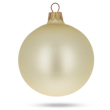 Load image into Gallery viewer, Set of 6 Beige Glass Ball Christmas Ornaments 3.25 Inches