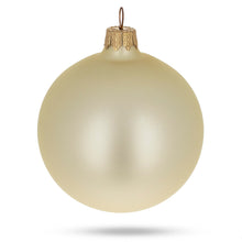 Load image into Gallery viewer, Set of 6 Beige Glass Ball Christmas Ornaments 3.25 Inches