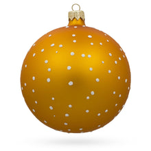Load image into Gallery viewer, White Owl Perched by Winter Tree Glass Ball Christmas Ornament 4 Inches