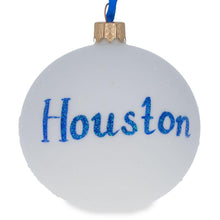 Load image into Gallery viewer, Houston, Texas Glass Ball Christmas Ornament 3.25 Inches