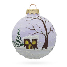 Load image into Gallery viewer, Hedgehog with Mittens Glass Ball Christmas Ornament 3.25 Inches