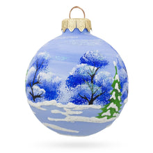 Load image into Gallery viewer, Bear with Balalaika and Santa Hat Glass Ball Christmas Ornament 3.25 Inches