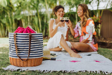 Load image into Gallery viewer, Coronado Canvas and Willow Basket Tote