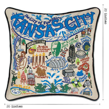 Load image into Gallery viewer, Kansas City Hand-Embroidered Pillow