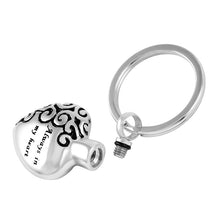 Load image into Gallery viewer, &quot;Always In My Heart&quot; Silver Cremation Urn Keychain