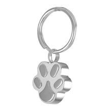 Load image into Gallery viewer, Pet Paw Cremation Urn Keychain