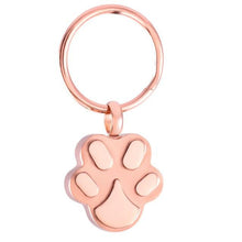 Load image into Gallery viewer, Pet Paw Cremation Urn Keychain
