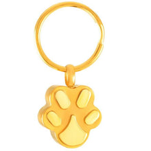 Load image into Gallery viewer, Pet Paw Cremation Urn Keychain