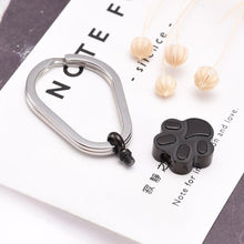 Load image into Gallery viewer, Pet Paw Shaped Cremation Urn Keychain