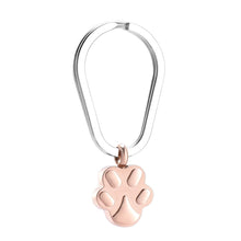 Load image into Gallery viewer, Pet Paw Shaped Cremation Urn Keychain