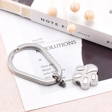Load image into Gallery viewer, Pet Paw Shaped Cremation Urn Keychain