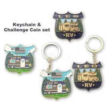 Load image into Gallery viewer, BL2-007 LEO RV Keychain and matching Challenge coin set