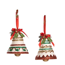 Load image into Gallery viewer, Kitschmas Fun Set/2 Bell Ornaments by Bethany Lowe Designs