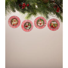 Load image into Gallery viewer, Kitschmas Rosette Ornaments Set of 4 by Bethany Lowe Designs