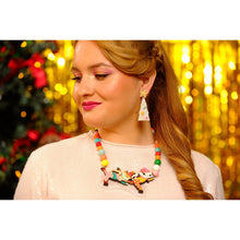 Load image into Gallery viewer, Kittens Kicking on Ice Necklace by Laliblue