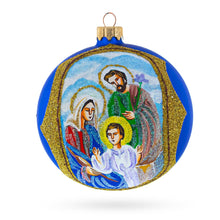 Load image into Gallery viewer, Sacred Holy Family Glass Ball Christmas Ornament 4 Inches