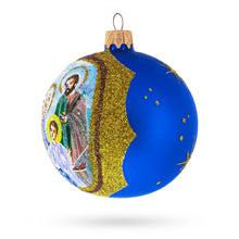 Load image into Gallery viewer, Nativity Scene Sparkling Glass Ball Christmas Ornament 3.25 Inches