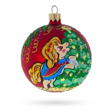Load image into Gallery viewer, Horse Decorating Tree Glass Ball Christmas Ornament 3.25 Inches
