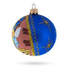 Load image into Gallery viewer, Serene Silent Night Nativity Scene- Glass Ball Christmas Ornament 3.25 Inches