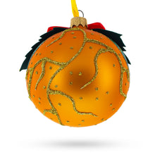 Load image into Gallery viewer, Embossed Ukrainian Kalyna Berries Glass Ball Christmas Ornament 3.25 Inches