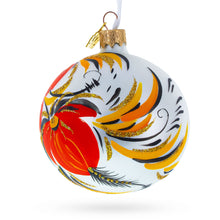Load image into Gallery viewer, Adonis Flowers in White Glass Ball Christmas Ornament