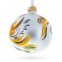 Load image into Gallery viewer, Adonis Flowers in White Glass Ball Christmas Ornament