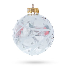 Load image into Gallery viewer, Red Finch on Snow Branch Glass Ball Christmas Ornament 3.25 Inches