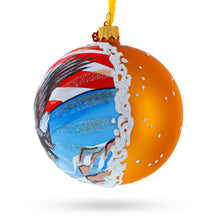 Load image into Gallery viewer, USA Flag and Bald Eagle Glass Ball Christmas Ornament 4 Inches