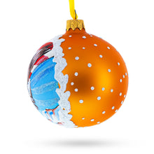 Load image into Gallery viewer, USA Flag and Bald Eagle Glass Ball Christmas Ornament 3.25 Inches