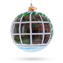 Load image into Gallery viewer, Intriguing Santa Peeking Through House Window Glass Ball Christmas Ornament 4 Inches