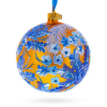 Load image into Gallery viewer, Firebird Amidst Hyacinth Flowers Glass Ball Christmas Ornament