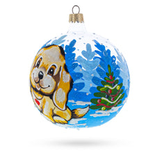 Load image into Gallery viewer, Labrador Retriever Glass Ball Christmas Ornament 4 Inches