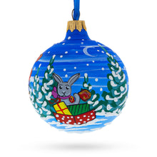 Load image into Gallery viewer, Santa in the Woods Glass Ball Christmas Ornament 3.25 Inches