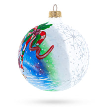 Load image into Gallery viewer, Girl with Candy Cane Glass Ball Christmas Ornament 4 Inches