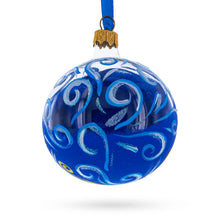 Load image into Gallery viewer, Jolly Santa Riding Sleigh with Reindeer Glass Ball Christmas Ornament 3.25 Inches