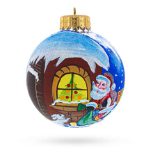 Load image into Gallery viewer, Santa's Enchanting Christmas Night Glass Ball Christmas Ornament 3.25 Inches