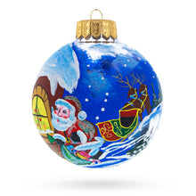 Load image into Gallery viewer, Santa's Enchanting Christmas Night Glass Ball Christmas Ornament 3.25 Inches